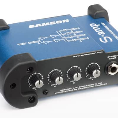 Samson S-Amp S Class Mini Stereo Headphone Amplifier 2010s - Blue/Black image 4