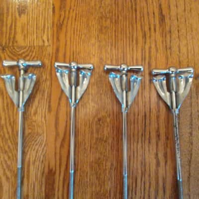 Ludwig Lot 1: (8) vintage Club Date bass drum tension rods & claws, 1960s all excellent! image 6