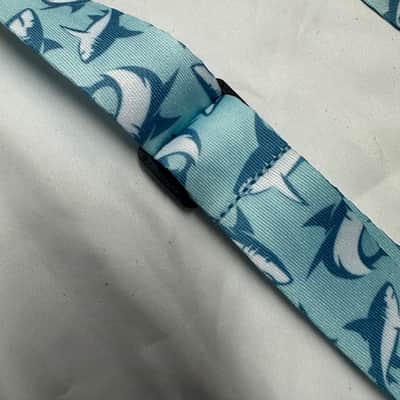 Perri’s Leathers 1.5" Polyester Ukulele Strap Shark Pattern - UKLPCP-7791 image 5