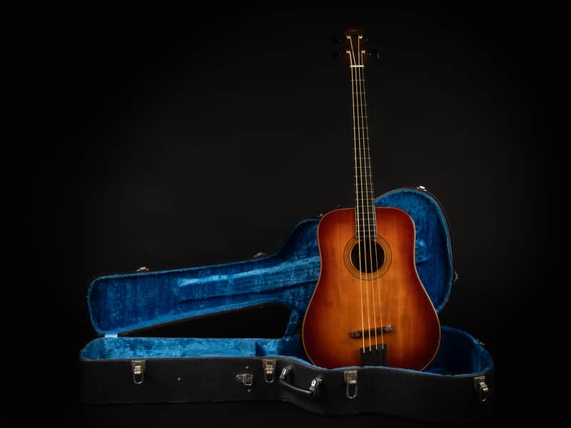 1994 K. Yairi YB-1B - Dark Brown Sunburst | Vintage 4-String Japan Acoustic Bass Pickup | OHSC image 1