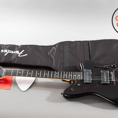 2025 Fender Japan MIJ Limited Hybrid II Jazzmaster Noir Black Original Gig Bag image 2