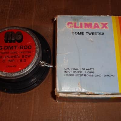 nos Climax MG Dome Tweeter MG-DMT-800 50 watt 8 ohm 8oz magnet 3 1/2" width image 1