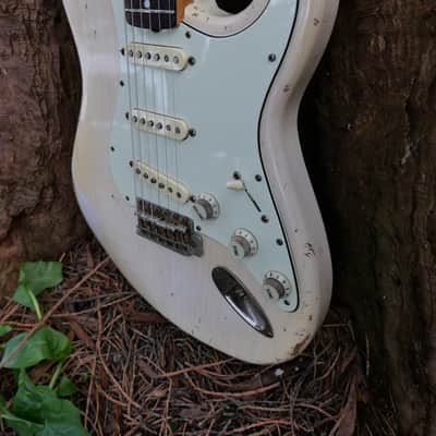 1965 Hendrix Replica Vintage Strat Blonde Relic Custom Build -Fender AY Pickups image 5