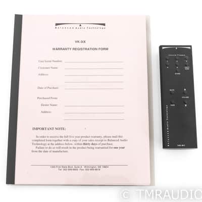 BAT VK-3ix Stereo Tube Preamplifier; Remote; Black; VK3IX (SOLD2) image 7