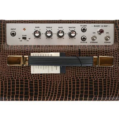New Magnatone Baby M-80 Combo Brown French Alligator Tolex / Gold Stripe Grill #8783 image 5
