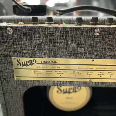 Supro 1699R Statesman 2-Channel 50-Watt Tube Guitar Combo Amp w/ Footswitch - Open Box image 11