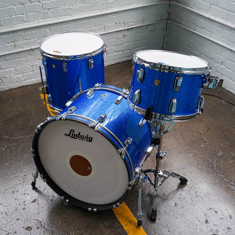 Ludwig Legacy Mahogany 22x14, 13x9, 16x16 - Blue Sparkle image 1