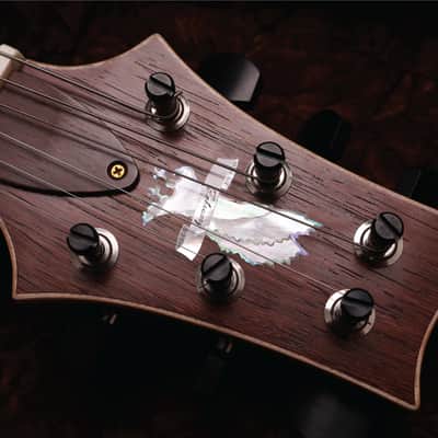 PRS RARE Private Stock [One of The Very 1st 594s | 1 of Only 26 From The First Run!] Guitar Of The Month "February" McCarty 594 in Vintage McCarty Smoked Burst w/Bronze Aluminium Two-Piece Bridge, Flame Mahogany Neck and MOP with Paua Outline Bird Inlays image 8