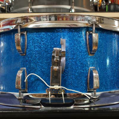 1969 Ludwig 6.5x14 School Festival Model Snare Drum in Sparkling Blue Pearl image 4