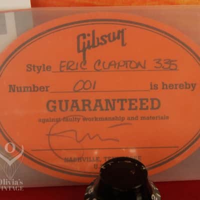 2005 Gibson ERIC CLAPTON CROSSROADS Custom Shop '64 ES-335 replica serial #001 image 25
