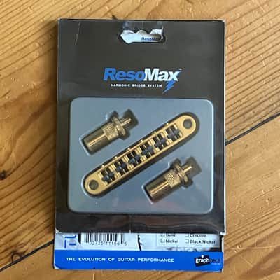 Graphtech SS ResoMax Tune-O-Matic Guitar bridge Gold NOS Canada 6mm image 1