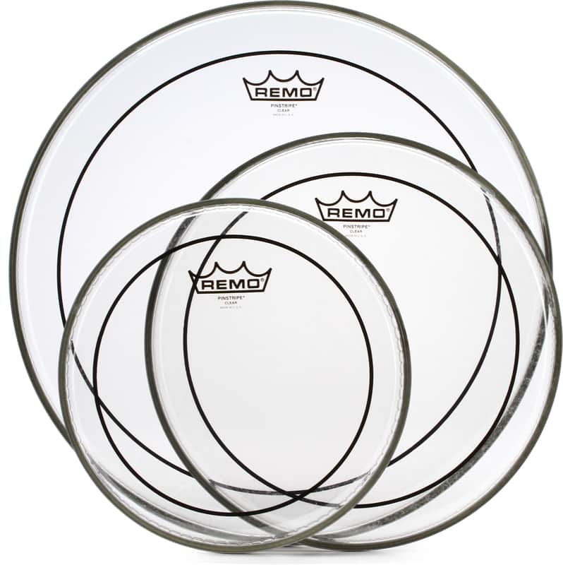 Remo Pinstripe Clear 3-piece Tom Pack - 10/12/16 inch image 1