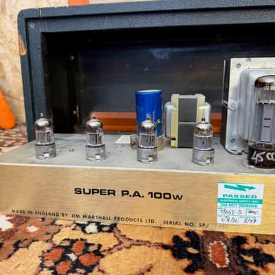 Vintage 1970 Marshall JMP Super PA 100w Metal Panel 1968 Amplifier Head *1970s* image 17