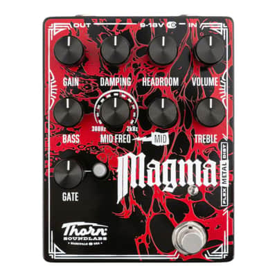 Thorn Soundlabs Magma Flexible Metal Distortion Guitar Pedal with Damping, Headroom, Adjustable Mid-Frequency, and Noise Gate image 1