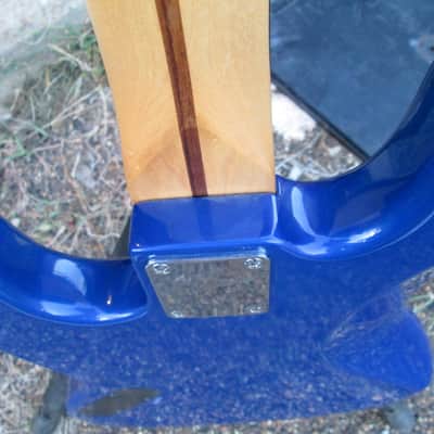FENDER Squier Standard Jazz Electric Bass Guitar w/Blue matching h/s sold AS IS image 6