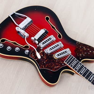1966 Framus Television 5/118-54T Vintage Guitar Red Sunburst, 100% Original w/ Case image 11