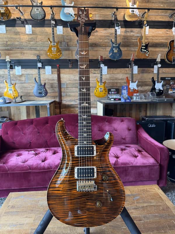 PRS Custom 24 Electric Guitar - Tiger Eye 10-Top w/Hardshell Case image 1