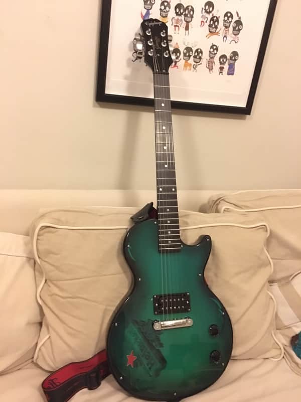 Epiphone Les Paul Junior rare limited Heineken model with upgrades