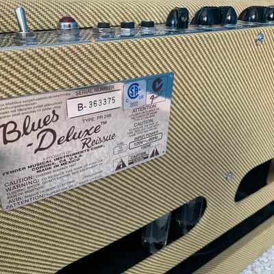 Fender Blues Deluxe Reissue 2-Channel 40-Watt 1x12" Guitar Combo 2005 - Present - Tweed image 3