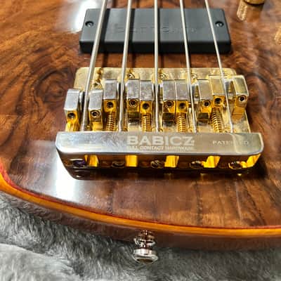 Cort Jeff Berlin Series Rithimic V NAT Walnut Burl Top 5-String Bass 2010s - Natural w/HSC image 6