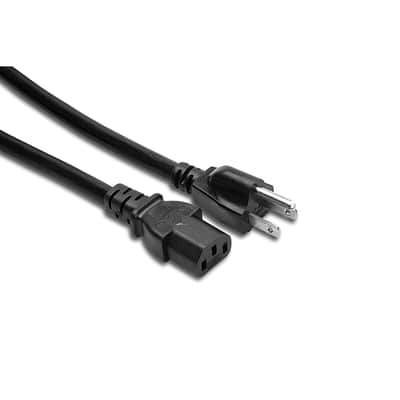 Hosa PWC-403 14 AWG IEC C13 to NEMA 5-15P Power Cord - 3'