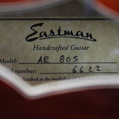 Eastman AR805 Archtop Hollowbody Electric Guitar image 10