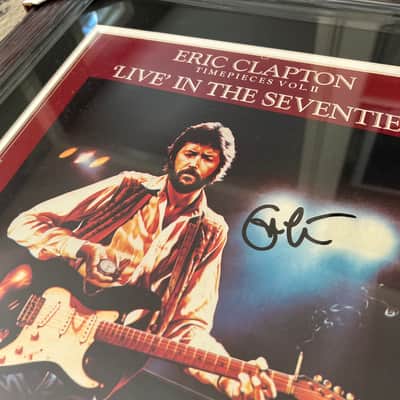 Autographed Eric Clapton Timepieces Vol. II Live in the Seventies 1988 Framed image 2