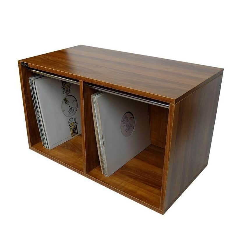 Sefour 12inch LP Vinyl Record Carry Storage Box 250 (large, mid century rosewood) image 1