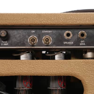1961 Fender Bandmaster 6G7-A Piggyback Head and Cab - Blonde Tolex image 6