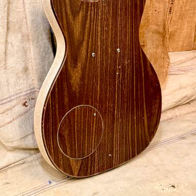 ~1959 Silvertone-Danelectro U-1 Model 1300 Brown Faux Wood Grain image 11