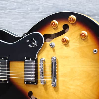 Epiphone Dot Historic ES-335 Design Vintage Sunburst Semi-Hollow Electric Guitar image 4