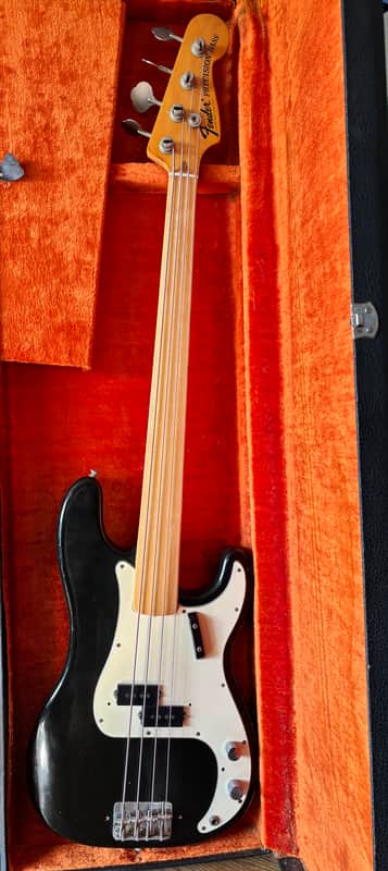 Fender Precision Fretless Bass 1971 - Black image 1