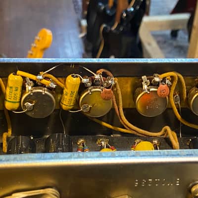 1956 Fender Bassman 5E6 Vintage Tweed Narrow Panel Pre CBS 4x10 Tube Combo Amplifier! image 12
