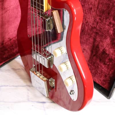 👀 1960's Guyatone (Kent) 535 Double Pickup Bass Guitar w/ Case image 10