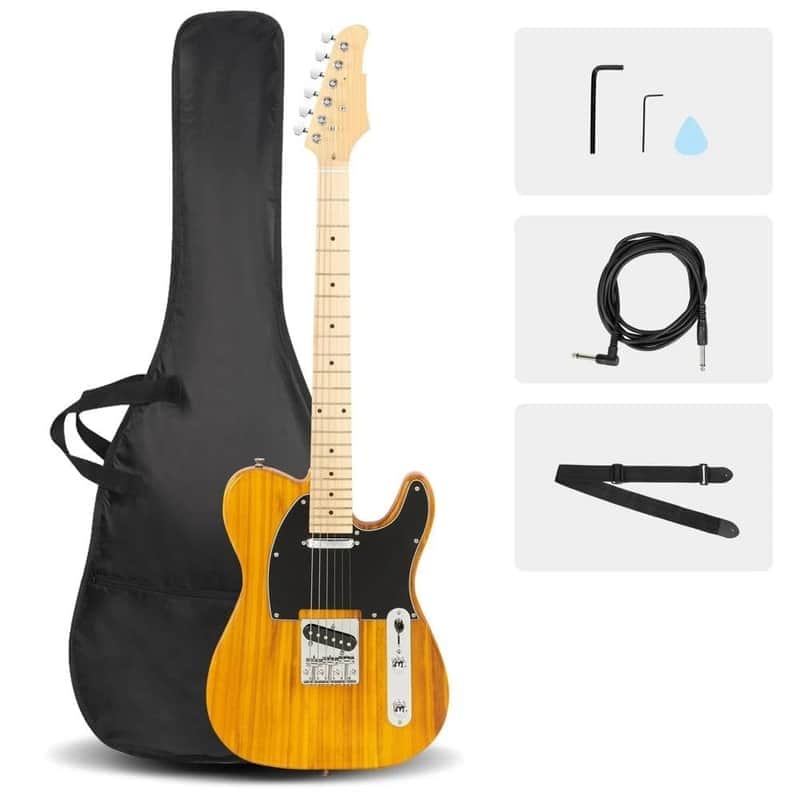 Maple Basswood Body 39" Electric Guitar Right Handed Yellow