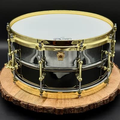 Ludwig LB417BT "Brass On Brass" Black Beauty 6.5x14" 10-Lug Brass Snare Drum with Tube Lugs, Brass Hardware 2003 - Present - Black Nickel-Plated image 2