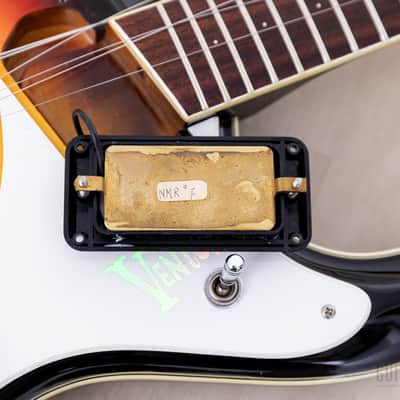 1990s Mosrite Ventures Model '63 Vintage Reissue Sidejack Sunburst w/ Vibramute & Case image 19