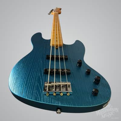 Sire Marcus Miller V6-4 String Bass Guitar, Maple Fingerboard, Ocean Turquoise Blue image 9