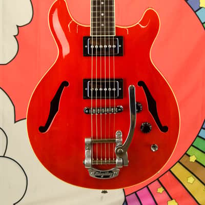 Used 2001 Hamer Newport Electric - Orange Sparkle Guitar, Hard Case image 2