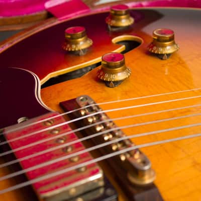Gibson ES-350TD Thinline Hollow Body Electric Guitar (1961), ser. #R6078-10, original brown hard shell case. image 15