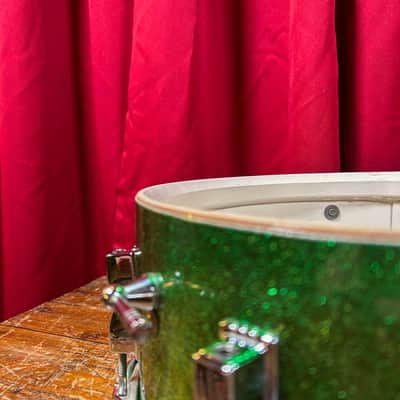1960s Ludwig 5x14 No. 908P Jazz Festival Snare Drum Green Sparkle image 14