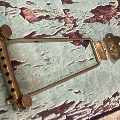 Vintage original Gibson Tailpiece  1950’s  Nickel adjustable with feet image 2