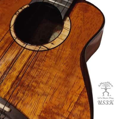 aNueNue Koa Bird US3K full Solid 4AAAA grade Hawaiian Koa Soprano ukulele image 2
