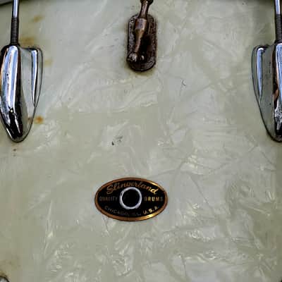 Slingerland Radio King Gene Krupa Deluxe 1958 White Marine Pearl image 3