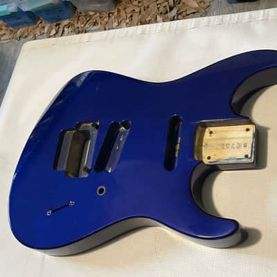1990 Japan Charvel 275 Deluxe Candy Blue Guitar Body Floyd Ready image 4