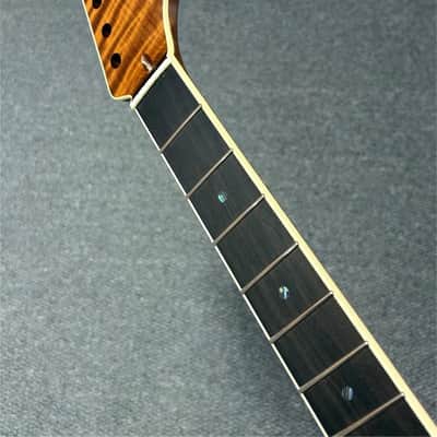 24fret roasted Flame maple Electric guitar Neck binding suhr style rosewood image 5