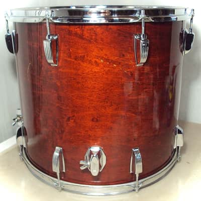 Ludwig 18" x 16" Power Factory Floor Tom Natural Red Mahogany image 4