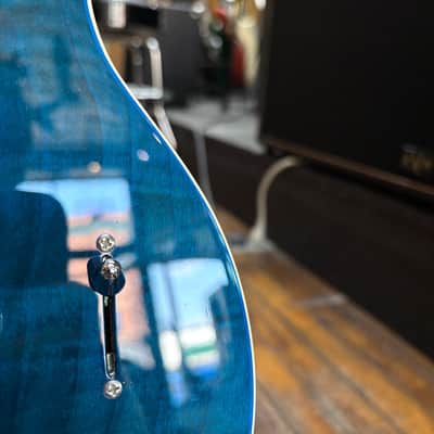 Ernie Ball Music Man Axis Super Sport MM90 Tremolo Electric Guitar 2012 Translucent Blue w/Hard Case image 10