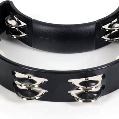 RhythmTech RT1010 Tambourine, Nickel Jingles, Black image 2