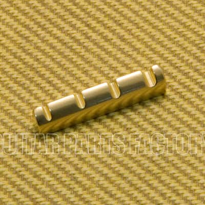 BN-N3CR-B 43mm Slotted Polished Brass 4-String Bass Nut